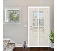 Mosquitera Magnetica 127 x 215 cm Transpirables, Antimosquitos Cortina Mosquitera Puerta Exterior Se Cierra Automáticamente para Puertas de Madera, Puertas de Hierro, Blanco