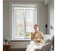 Mosquitera Magnetica 130 x 160 cm Imanes Más Fuertes, Protección Contra Insectos, sin Taladrar Puerta de Malla Magnética para Dormitorio Sala de Puerta, Blanco