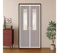 Mosquitera Magnetica 134 x 183 cm Cierre Automático, Que Entre Aire Fresco Rede Mosquito Porta Magnética Fácil Instalación sin Taladrar para Dormitorio Sala de Puerta, Blanco