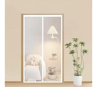 Mosquitera Magnética 135 x 210 cm con Fuertes Imanes para Un Autocierre, Fácil Instalación sin Taladrar, Antimosquitos Cortina Contra Mosquitos con Imanes para Dormitorio, Blanco
