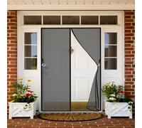 Mosquitera Magnetica 136 x 280 cm Antimosquitos con Imanes Protección Contra Insectos Que Entre Aire Fresco Fácil Instalación sin Taladrar, Negro