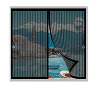 Mosquitera Magnética 137 x 101 cm (Personalizable) Antimosquitos, Cierre Automático Fly Curtains for Door Fácil Instalación sin Taladrar para Terraza, Ventana, Door, Negro