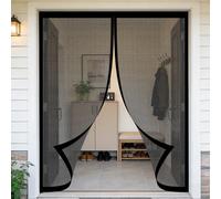 Mosquitera Magnetica 145 x 200 cm Cierre Automático, Mantiene El Aire Fresco en El Interior, Fácil de Instalar, Los Bichos Fuera Mosquitera Iman para Puerta Exterior, Negro