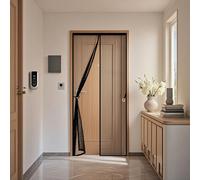 Mosquitera Magnetica 147 x 222 cm Cierre Automático, Que Entre Aire Fresco Cortina Mosquitera Magnética Fácil Instalación sin Taladrar para Correderas, Garaje O Patio, Negro