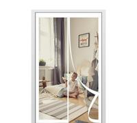 Mosquitera Magnetica 155 x 233 cm Mantiene El Aire Fresco en El Interior Mosquitera Magnética Puerta Fácil Instalación sin Taladrar para Puertas Correderas/Terraza, Blanco