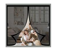 Mosquitera Magnética 156 x 164 cm (Personalizable) Antimosquitos, Cierre Automático Cortina Contra Mosquitos Fácil Instalación, Varios Tallas para Terraza, Ventana, Door, Negro