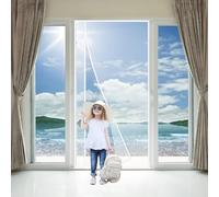 Mosquitera magnética, 160x220cm Blanco, imanes de cierre automático para pasillos, puertas de patio, cortina antimosquitos, insectos, sin perforación