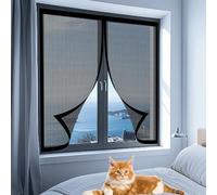 Mosquitera Magnetica 162 x 131 cm Junta Magnética de Arriba a Abajo, sin Taladrar, Transpirables Mosquiteras para Puertas para Dormitorio Sala de Puerta, Negro