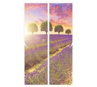 Mosquitera Magnética 165 x 205 cm Fácil de Ensamblar Sin Taladrar Totalmente Magnética Automático Malla Super Fina Para Puerta de Balcón, Patio, Blanco