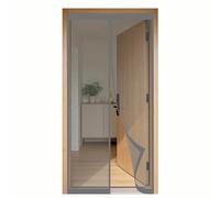Mosquitera Magnetica 180 x 200 cm Junta Magnética de Arriba a Abajo, sin Taladrar, Transpirables, Resistente Al Viento Cortinas Antimosquitos para Puerta Exterior, Gris