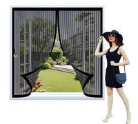 Mosquitera Magnética 200 x 200 cm Cierre Automático, Automáticamente y Mantiene El Aire Fresco, La Cortina Magnética Es Ideal Cortina de Malla para Todas Las Ventana, Negro