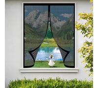 Mosquitera Magnética 200 x 200 cm Varios Tallas, Cierre Automático, No Requiere Herramientas, Mantiene El Aire Fresco Mosquitera para Ventana para Todas Las Ventana, Negro