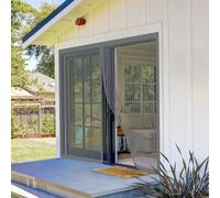 Mosquitera Magnetica 200 x 210 cm Transpirables, Antimosquitos Cortina Mosquitera Puerta Exterior Mantiene El Aire Fresco para Balcón Salón Dormitorio Puerta de Patio, Gris