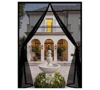Mosquitera Magnética 45 x 100 cm con Imanes, Resistente, Antimosquitos Cortinas Antimosquitos Fácil Instalación, sin Taladrar para Puerta Exterior Balcón, Negro
