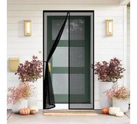 Mosquitera Magnética 45 x 100 cm Se Cierra Automáticamente, Anti-Insectos Mosquitera para Puerta Fácil Instalación, sin Taladrar para Puerta Exterior Balcón, Negro