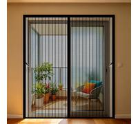 Mosquitera Magnética 50 x 190 cm Mosquitera Magnética Cortinas Cierre Automático de Arriba a Abajo, Mantiene El Aire Fresco Dentro y Los Bichos Fuera, para Patio Balcón, Negro