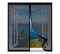 Mosquitera Magnética 65 x 135 cm Fácil Instalación sin Taladrar, Fácil de Limpiar Mosquitera Puerta Magnetica Protección Contra Mosquitos y Moscas para Todas Las Ventanas, Negro