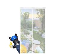 Mosquitera Magnética 65 x 195 cm Mantiene El Aire Fresco Dentro y Los Bichos Fuera, Cinta Mágica, Imanes Cierre Automático, Cortina Mosquitera Magnética para Puertas para Balcón/Patio, Blanco