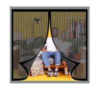 Mosquitera Magnética 68 x 156 cm Cierre Magnético de Arriba a Abajo Automáticamente Puerta de Malla Magnética Fácil Instalación sin Taladrar para Terraza, Ventana, Door, Negro