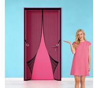 Mosquitera Magnetica 69 x 211 cm Cierre Automático, Instalación sin Taladrar Fly Curtains for Door Fácil Instalación sin Taladrar para Todos Los Tamaños de Puertas, Negro