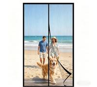 Mosquitera Magnética 70 x 110 cm Cierre Automático Mosquitera Cortina Puerta Magnetica Fácil Instalación sin Taladrar para Dormitorio Cocina, Correderas Garaje, Negro