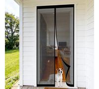 Mosquitera Magnetica 70 x 130 cm Cierre Automático, Mantiene El Aire Fresco en El Interior, Fácil de Instalar, Los Bichos Fuera Cortina Puerta para Puerta Exterior, Negro
