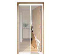 Mosquitera Magnetica 70 x 130 cm Junta Magnética de Arriba a Abajo, sin Taladrar, Transpirables, Resistente Al Viento Cortinas Antimosquitos para Puerta Exterior, Blanco