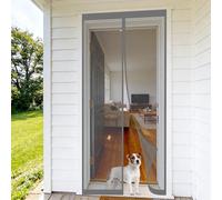 Mosquitera Magnetica 70 x 140 cm Cierre Automático, Mantiene El Aire Fresco en El Interior, Fácil de Instalar, Los Bichos Fuera Cortina Puerta para Puerta Exterior, Gris