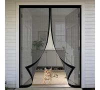 Mosquitera Magnetica 70 x 140 cm Cierre Automático, Mantiene El Aire Fresco en El Interior, Fácil de Instalar, Los Bichos Fuera Mosquitera Iman para Puerta Exterior, Negro