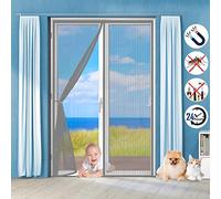 Mosquitera Magnética 70 x 245 cm, Tela Mosquiteras de Ventanas, para Sala de Estar, Dormitorio, Patio, Balcón ideal para puerta de balcón, Gris