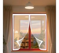 Mosquitera Magnetica 70 x 80 cm Cierre Automático, Protección Insectos, Resistente a La Rotura Mosquitera Puerta a Prueba de Gatos para Dormitorio Sala de Puerta, Blanco