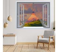 Mosquitera Magnetica 70 x 80 cm Varios Tallas, Cierre Automático, No Requiere Herramientas, Mantiene El Aire Fresco Mosquitera para Ventana para Todas Las Ventana, Gris