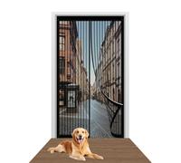 Mosquitera Magnetica 73 x 206 cm Cierre Automático Mosquitera Magnética Puerta Mantiene El Aire Fresco para Puerta Del Balcón Puerta Patio, Negro
