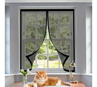 Mosquitera Magnetica 75 x 120 cm Cierre Automático, Protección Insectos, Resistente a La Rotura Puerta de Malla Corredera Cortina para Correderas, Garaje O Patio, Negro