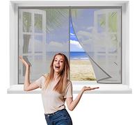Mosquitera magnética, 75x120cmCortina Mosquitera para Ventanas, Adsorción magnética Plegable Circulacion de Aire Ventanas/para Pasillos，Gris
