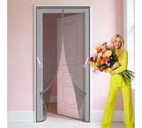 Mosquitera Magnetica 77 x 269 cm Varios Tallas Mosquitera Puerta con Iman Resistente a La Rotura, Resistente para Dormitorio Balcón Sala de Estar Puerta de Patio, Gris