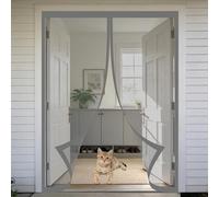 Mosquitera Magnetica 80 x 150 cm Cierre Automático, Mantiene El Aire Fresco en El Interior, Fácil de Instalar, Los Bichos Fuera Mosquitera Iman para Puerta Exterior, Gris