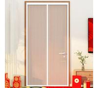 Mosquitera Magnetica 80 x 185 cm Que Entre Aire Fresco, Cierre Automático Cortina Mosquitera Magnética Fácil Instalación sin Taladrar para Garaje O Patio, Correderas, Blanco
