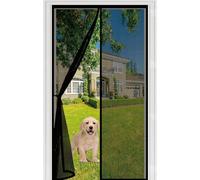Mosquitera Magnética 80 x 220 cm Magnético Automático, Taladrar Fácil de Instalar Mantiene, Antimosquitos, Cortina Magnética para Puerta para Todos Tamaños Puertas, Negro