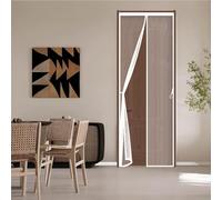 Mosquitera Magnetica 81 x 183 cm Cierre Automático, Que Entre Aire Fresco Puerta de Malla Corredera Cortina Fácil Instalación sin Taladrar para Dormitorio Sala de Puerta, Blanco
