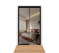 Mosquitera Magnetica 81 x 220 cm Se Cierra Automáticamente Mosquitera Puertas Fácil Instalación sin Taladrar para Puertas Correderas/Terraza, Negro