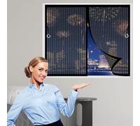 Mosquitera Magnética 85 x 110 cm (Personalizable) Antimosquitos, Malla Super Fina Cortina Mosquitera Fácil Instalación, Varios Tallas para Terraza, Patio, Ventana, Door, Negro