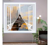 Mosquitera Magnética 85 x 125 cm Varios Tallas, Cierre Automático, No Requiere Herramientas, Mantiene El Aire Fresco Cortinas Mosquiteras para Todas Las Ventana, Blanco