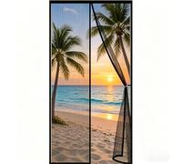 Mosquitera Magnética 85 x 180 cm Cierre Automático Cortina Mosquitera Puerta Exterior Fácil Instalación sin Taladrar para Balcón Salón Dormitorio Puerta de Patio, Negro