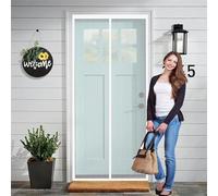 Mosquitera Magnetica 85 x 180 cm Cierre Automático, Que Entre Aire Fresco Cortina Magnética Puerta Exterior Fácil Instalación sin Taladrar para Dormitorio Sala de Puerta, Blanco