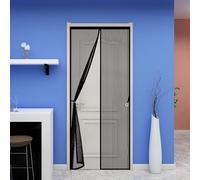 Mosquitera Magnetica 85 x 185 cm Cierre Automático, Que Entre Aire Fresco Cortina Mosquiteras Magnética Fácil Instalación sin Taladrar para Dormitorio Sala de Puerta, Negro