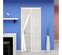 Mosquitera Magnetica 85 x 185 cm Cierre Automático, Que Entre Aire Fresco Cortina Mosquiteras Magnética Fácil Instalación sin Taladrar para Dormitorio Sala de Puerta, Blanco