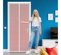 Mosquitera Magnética 86 x 198 cm Acceso Sencillo, Protección Contra Insectos Cortina Protección Contra Insectos para Puertas Exteriores, Blanco