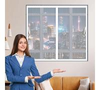 Mosquitera Magnética 88 x 130 cm Mantiene El Aire Fresco Dentro y Los Bichos Fuera Mosquitera Cortina Fácil Instalación sin Taladrar para Salón Balcón Corredor Cocina, Blanco