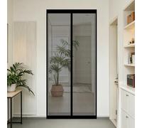 Mosquitera Magnetica 90 x 135 cm Junta Magnética de Arriba a Abajo, sin Taladrar, Transpirables, Resistente Al Viento Mosquito Net para Puerta Exterior, Negro
